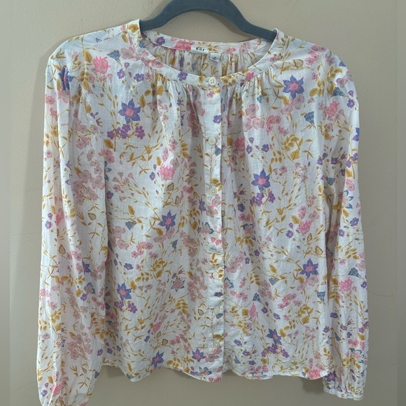 GAP women’s floral long sleeve button down blouse size M - Picture 1 of 5